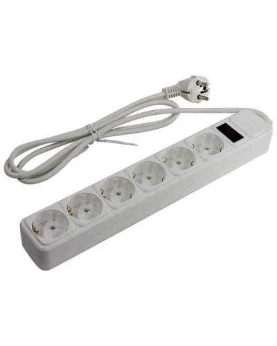 SP6W-130. Сетевой фильтр 6 розеток, 3м, белый. 5bites в Благовещенске