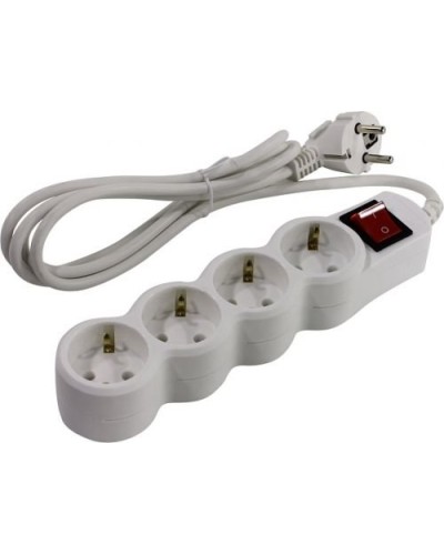 SP4W-130. Сетевой фильтр 4 розетки, 3м, белый. 5bites в Благовещенске
