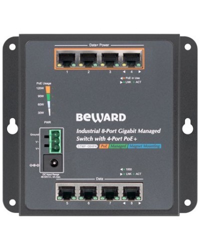 STWP-08HP4. Коммутатор 8-портовый. Beward в Благовещенске