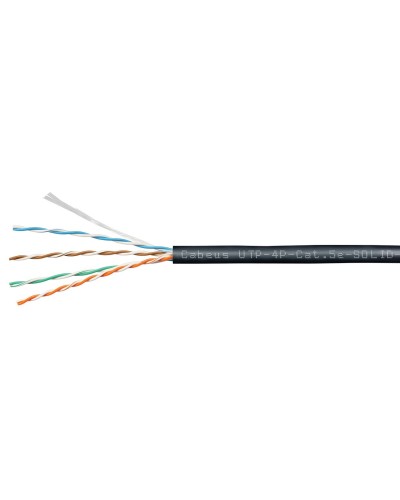 UTP-4P-Cat.5e-SOLID-OUT-PE-UV-100 (11246c-5). Кабель «витая пара» (LAN) для структурированных систем связи. CABEUS в Благовещенске