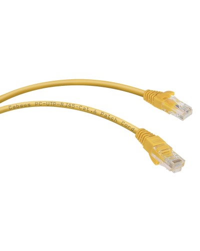PC-UTP-RJ45-Cat.6-5m-YL (8709c), желтый. Патч-корд медный. CABEUS в Благовещенске