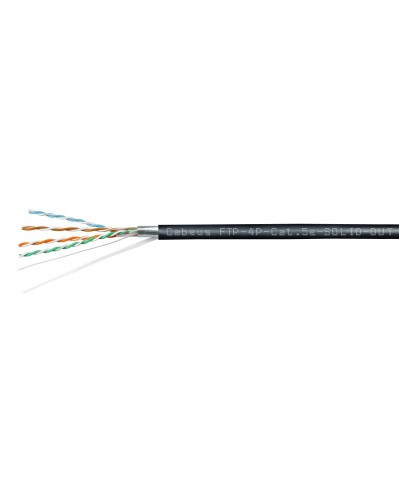 FTP-4P-Cat.5e-SOLID-OUT-PE-UV-100 (11792c-5). Кабель «витая пара» (LAN) для структурированных систем связи. CABEUS в Благовещенске