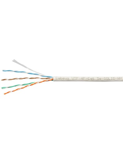 UTP-4P-Cat.5e-SOLID-WH-100 (7471c-5). Кабель «витая пара» (LAN) для структурированных систем связи. CABEUS в Благовещенске