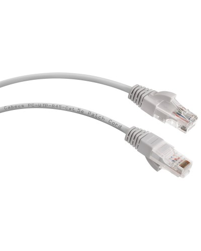 PC-UTP-RJ45-Cat.5e-1m-LSZH (8863c), серый. Патч-корд медный. CABEUS в Благовещенске