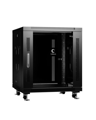 SH-05C-12U60/60-BK (8554c). Шкаф телекоммуникационный 19 напольный 12U. CABEUS в Благовещенске