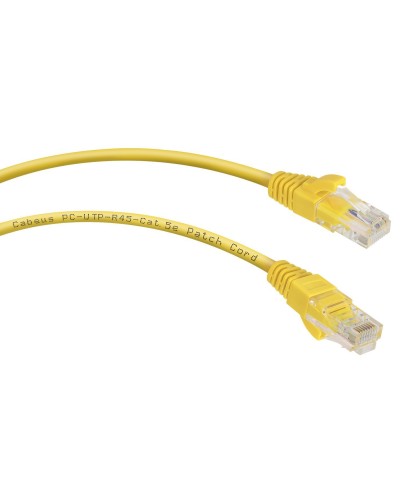PC-UTP-RJ45-Cat.5e-0.5m-YL (7666c), желтый. Патч-корд медный. CABEUS в Благовещенске