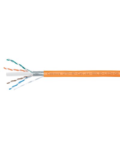 UTP-4P-Cat.6a-SOLID-LSZH-OR (11374c). Кабель «витая пара» (LAN) для структурированных систем связи. CABEUS в Благовещенске