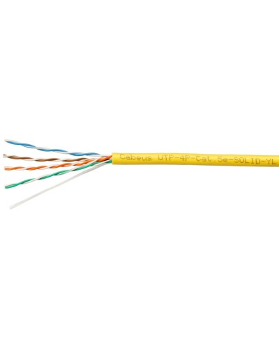 UTP-4P-Cat.5e-SOLID-LSZH-YL-100 (9780c-5). Кабель «витая пара» (LAN) для структурированных систем связи. CABEUS в Благовещенске
