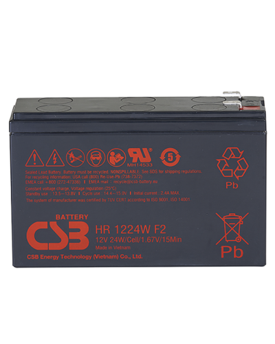 CSB HR 1224W F2 F1. Аккумулятор герметичный свинцово-кислотный. CSB в Благовещенске