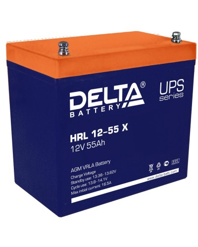 Delta HRL 12-55 X. Аккумулятор герметичный свинцово-кислотный. Delta в Благовещенске