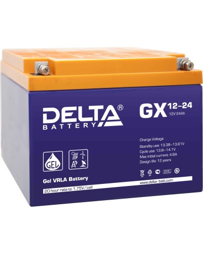 Delta GX 12-24. Аккумулятор герметичный свинцово-кислотный. Delta в Благовещенске