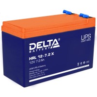 Delta HRL 12-7.2 X. Аккумулятор герметичный свинцово-кислотный. Delta