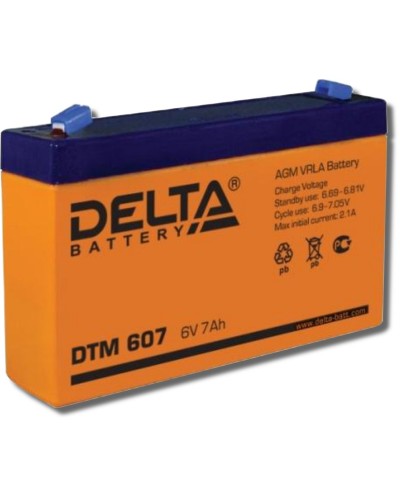 Delta DTM 607. Аккумулятор герметичный свинцово-кислотный. Delta в Благовещенске