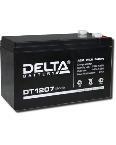 Delta DT 1207. Аккумулятор герметичный свинцово-кислотный. Delta в Благовещенске