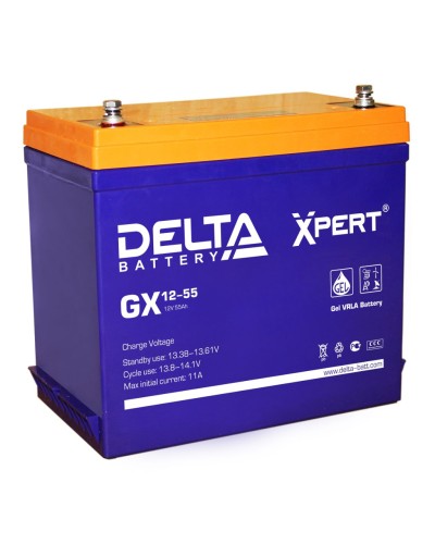 Delta GX 12-55. Аккумулятор герметичный свинцово-кислотный. Delta в Благовещенске