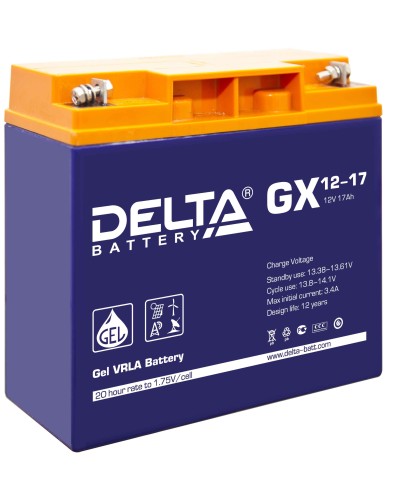 Delta GX 12-17. Аккумулятор герметичный свинцово-кислотный. Delta в Благовещенске