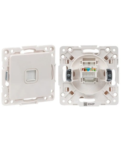 Стокгольм Механизм Розетки RJ-45 1-местной (EYK01-035-10). Механизм Розетки RJ-45 1-местной. EKF в Благовещенске