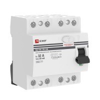 УЗО ВД-100 4P 32А 30мА тип AC эл-мех  PROxima (elcb-4-32-30-em-pro). Выключатель дифференциального тока (УЗО). EKF