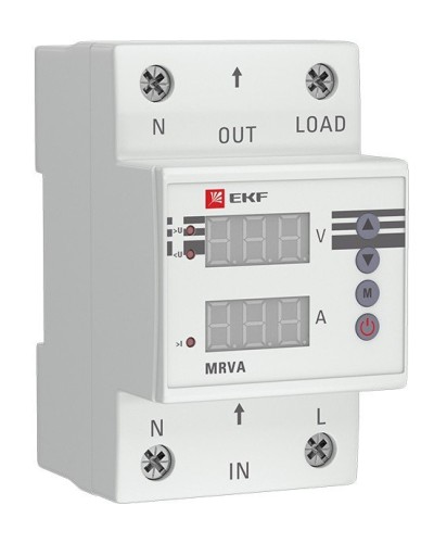 MRVA 63A PROxima (MRVA-63A). Реле напряжения и тока с дисплеем. EKF в Благовещенске