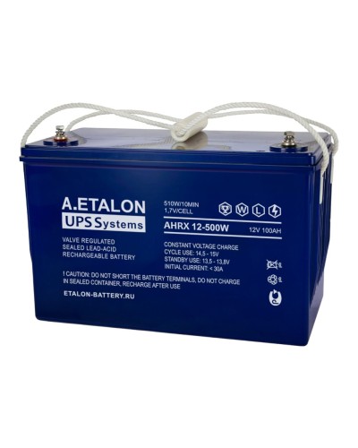A.ETALON AHRX 12-500W (100). Аккумулятор герметичный свинцово-кислотный. ETALON в Благовещенске