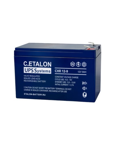 C.ETALON CHR 12-9. Аккумулятор герметичный свинцово-кислотный. ETALON в Благовещенске