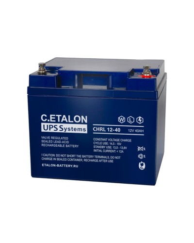 C.ETALON CHRL 12-40. Аккумулятор герметичный свинцово-кислотный. ETALON в Благовещенске