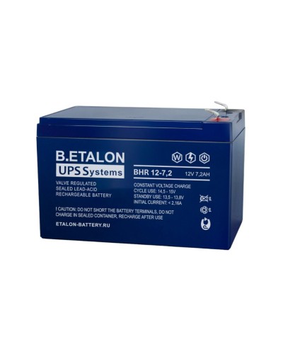 B.ETALON BHR 12-7,2. Аккумулятор герметичный свинцово-кислотный. ETALON в Благовещенске