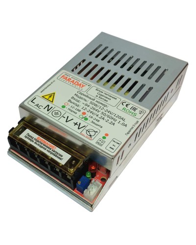 50W/12-24V/120AL. Импульсный блок питания. FARADAY в Благовещенске