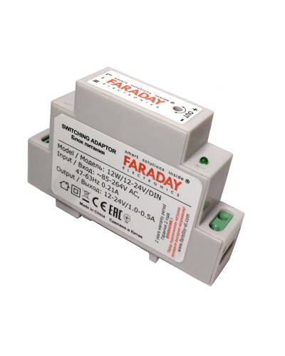 12W/12-24V/DIN. Блок питания. FARADAY в Благовещенске
