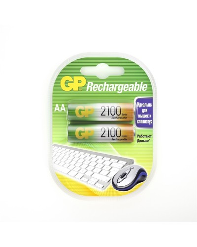 GP 210AAHC AA (GP 210AAHC-2DECRC2), упак. 2 шт.. Перезаряжаемые аккумуляторы. GP Batteries в Благовещенске