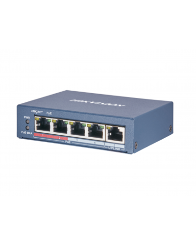 DS-3E0105P-E(B). Коммутатор с питанием POE. Hikvision в Благовещенске