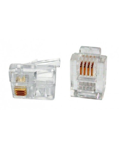 PLUG-6P4C-P-C2-100 (100 шт). Разъем RJ-12. Hyperline в Благовещенске