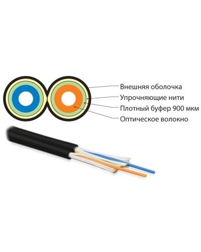 FO-D3-IN-50-2-LSZH-BK. Кабель волоконно-оптический многомодовый. Hyperline в Благовещенске