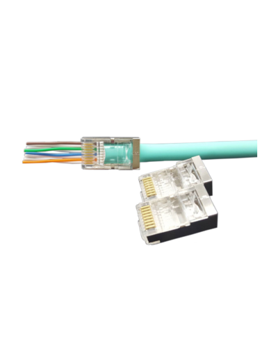 PLEZ-8P8C-U-C6-SH-100 (100 шт). Разъем RJ-45. Hyperline в Благовещенске