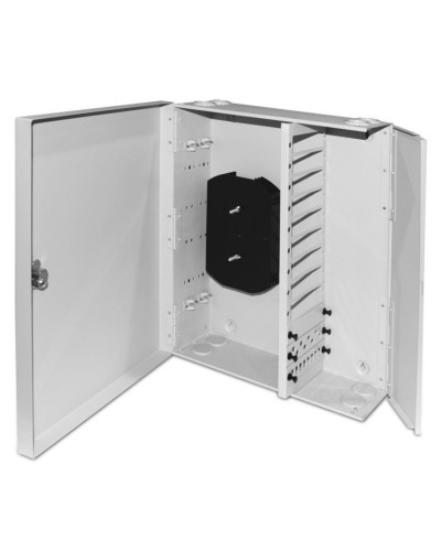 FO-WBX-12xSLT-W140H42-96UN-GY. Кросс оптический настенный. Hyperline в Благовещенске