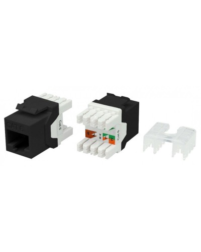 KJ8-8P8C-C6-180-BK. Вставка Keystone Jack RJ-45. Hyperline в Благовещенске