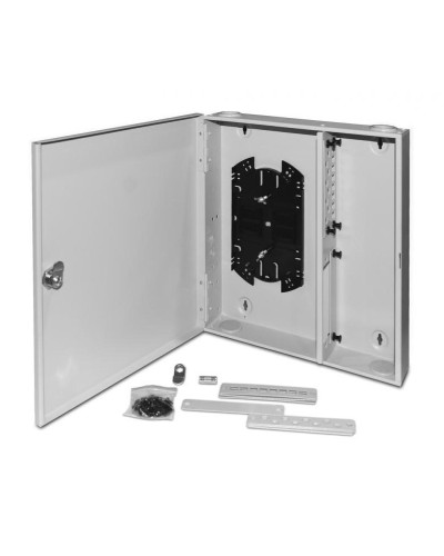 FO-WBX-4xSLT-W140H42-32UN-GY. Кросс оптический настенный. Hyperline в Благовещенске