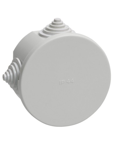 Коробка распаячная КМ41237 D75х40 открытой проводки IP44 4 гермоввода серая (UKO11-075-040-000-K41-44). Коробка распаячная безгалогенная (HF). IEK в Благовещенске