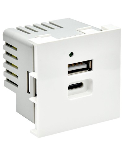 Розетка USB A+C 4,2А PRIMER РКЮ-25-40-П белый IEK (PR-KK40D-RU-0-2-AC-K01). Розетка USB. IEK в Благовещенске