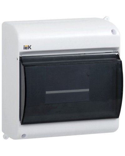 Корпус пластиковый КМПн 2/6 IP30 белый KREPTA 3 (MKP42-N-06-30-09). Щиток модульный с прозрачной дверцей, настенный. IEK в Благовещенске