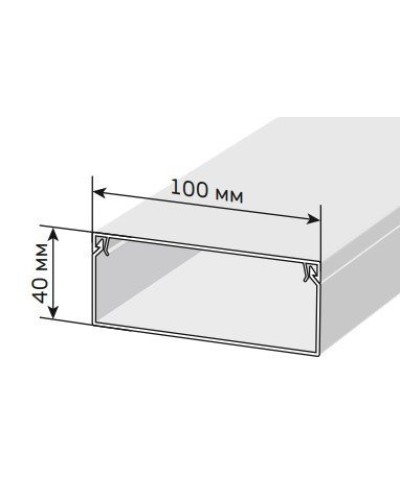 Короб 100х40 ЭЛЕКОР (CKK10-100-040-1-K01). Кабель-канал с двойным замком. IEK в Благовещенске