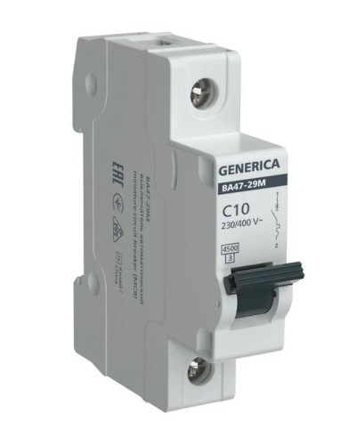 GENERICA ВА47-29М 1P C 10А 4,5кА (MVA21-1-010-C-G). Автоматический выключатель. IEK в Благовещенске