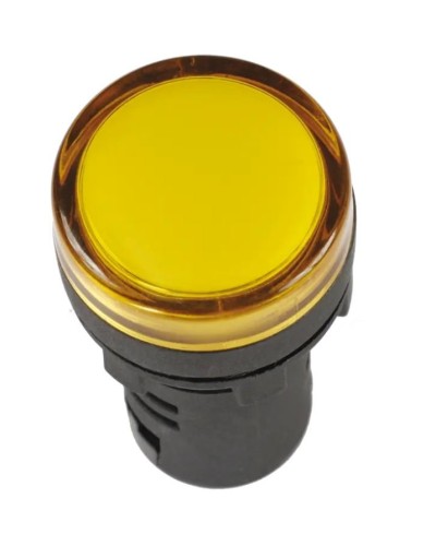 Лампа AD22DS (LED) матрица D22 мм желтый 12В AC/DC желтый (BLS10-ADDS-012-K05). Светосигнальный индикатор. IEK в Благовещенске