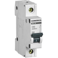 GENERICA ВА47-29 1P C 50А 4,5кА (MVA25-1-050-C). Автоматический выключатель. IEK