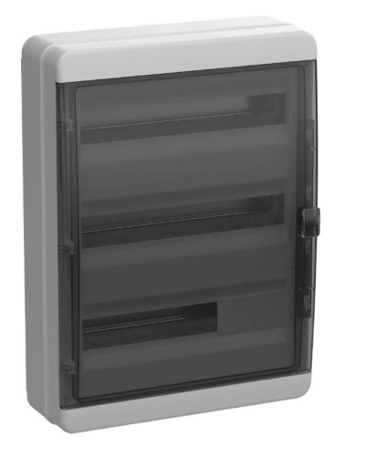Корпус пластиковый КМПн-54 IP65 TEKFOR (TF5-KP72-N-54-65-K03-K02). Корпус модульный пластиковый черная прозрачная дверь. IEK в Благовещенске