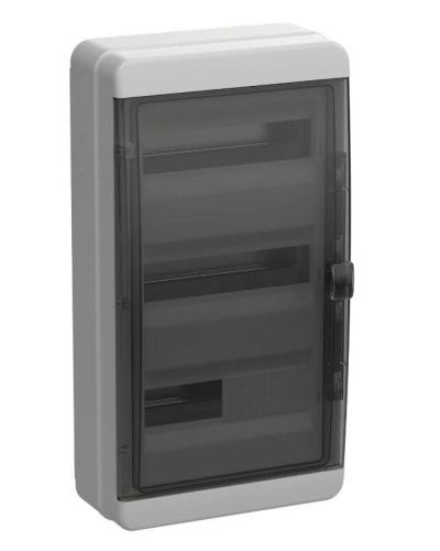 Корпус пластиковый КМПн-36 IP65 TEKFOR (TF5-KP72-N-36-65-K03-K02). Корпус модульный пластиковый черная прозрачная дверь. IEK в Благовещенске