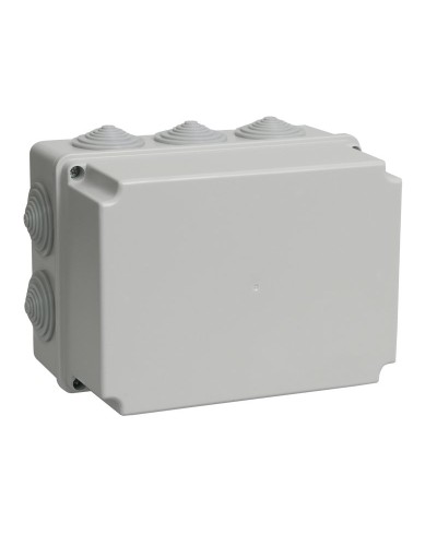 Коробка распаячная КМ41246 190х140х120 открытой проводки IP55 10 гермовводов серая (UKO10-190-140-120-K41-55). Коробка распаячная безгалогенная (HF). IEK в Благовещенске