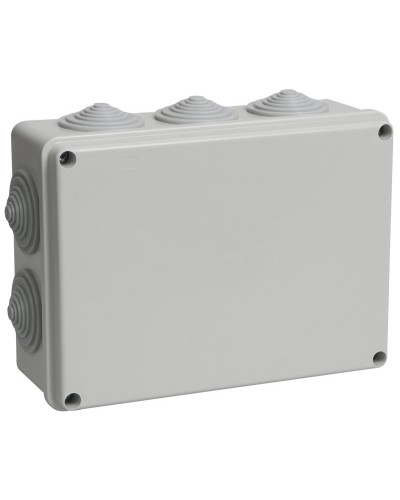 Коробка распаячная КМ41243 190х140х70 открытой проводки IP44 10 гермовводов серая (UKO11-190-140-070-K41-44). Коробка распаячная безгалогенная (HF). IEK в Благовещенске