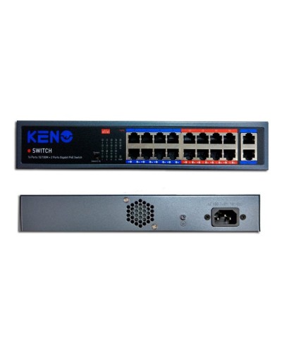 KN-SW1602POE+. Коммутатор с питанием по PoE. KENO в Благовещенске