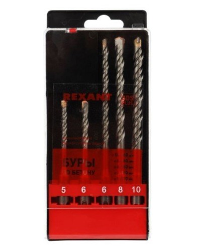 Набор буров, бетон 5-6х110, 6-8-10х160 мм, 5 шт, SDS PLUS Kranz (KR-91-0406): Аксессуар для электроинструмента в Благовещенске
